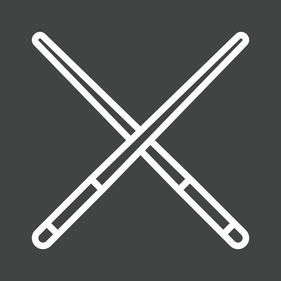 Pool Cue Line Inverted Icon vector