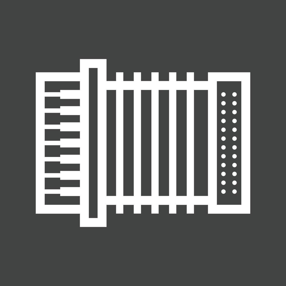 Accordion Line Inverted Icon vector