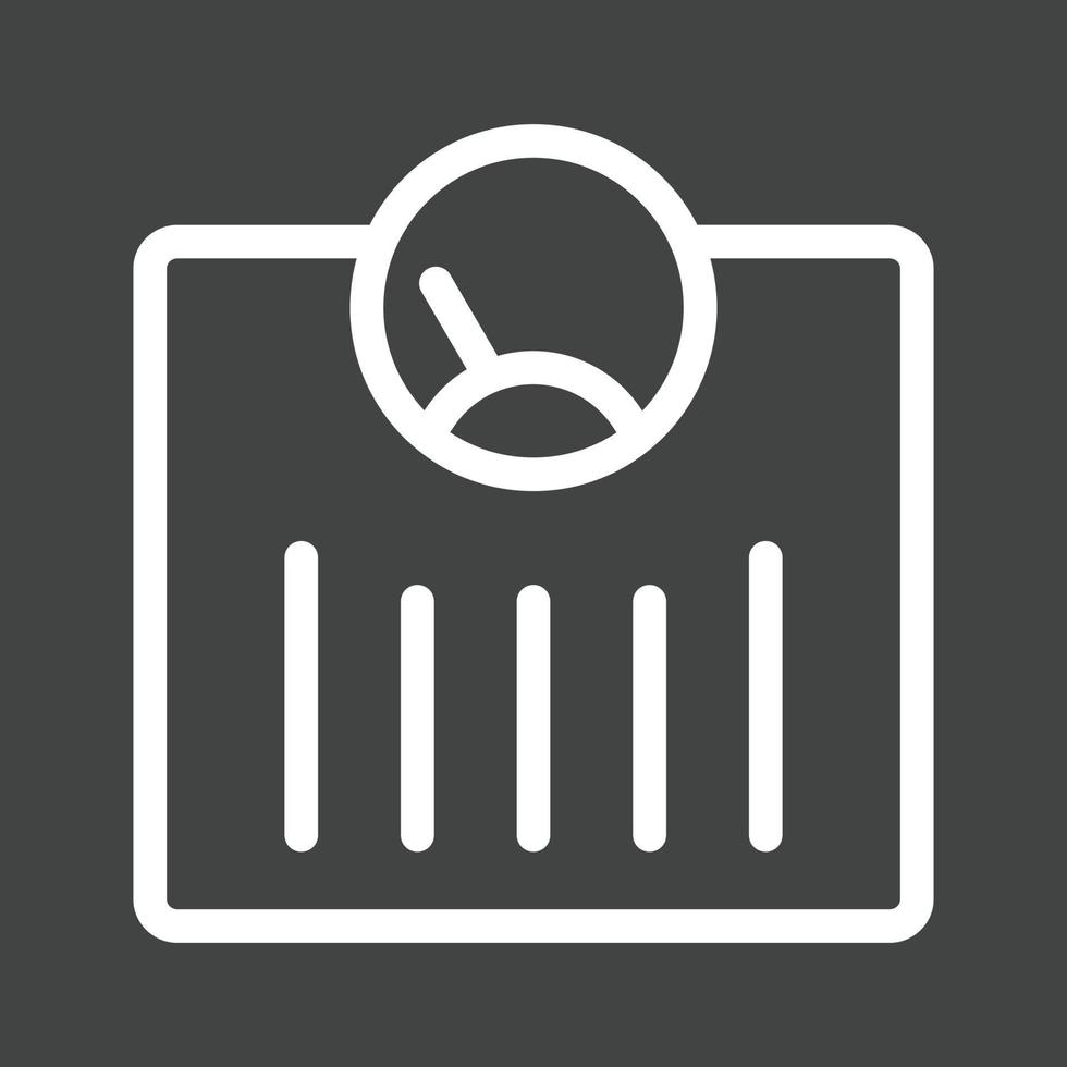 Weighing Machine Line Inverted Icon vector