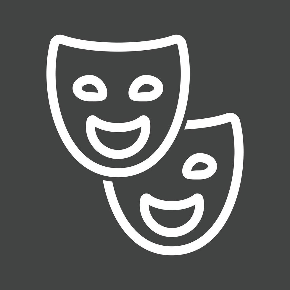 Theater Line Inverted Icon vector