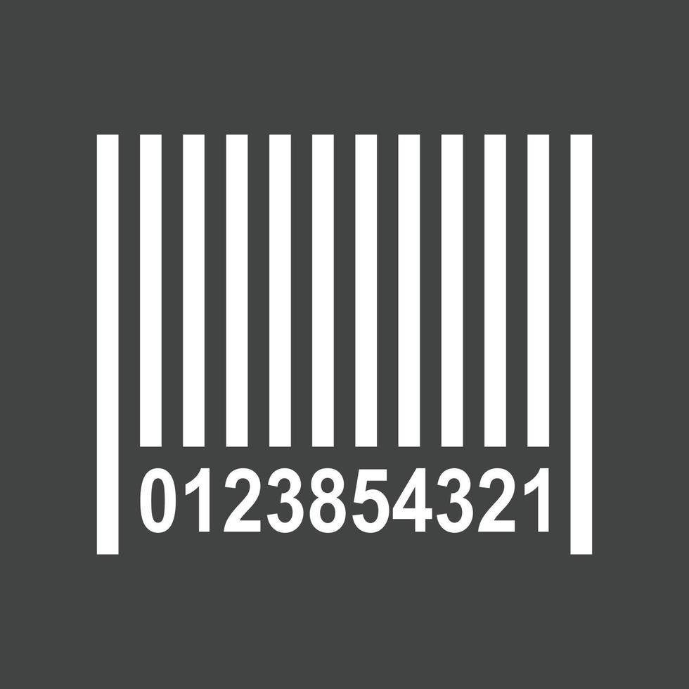 Barcode Line Inverted Icon vector