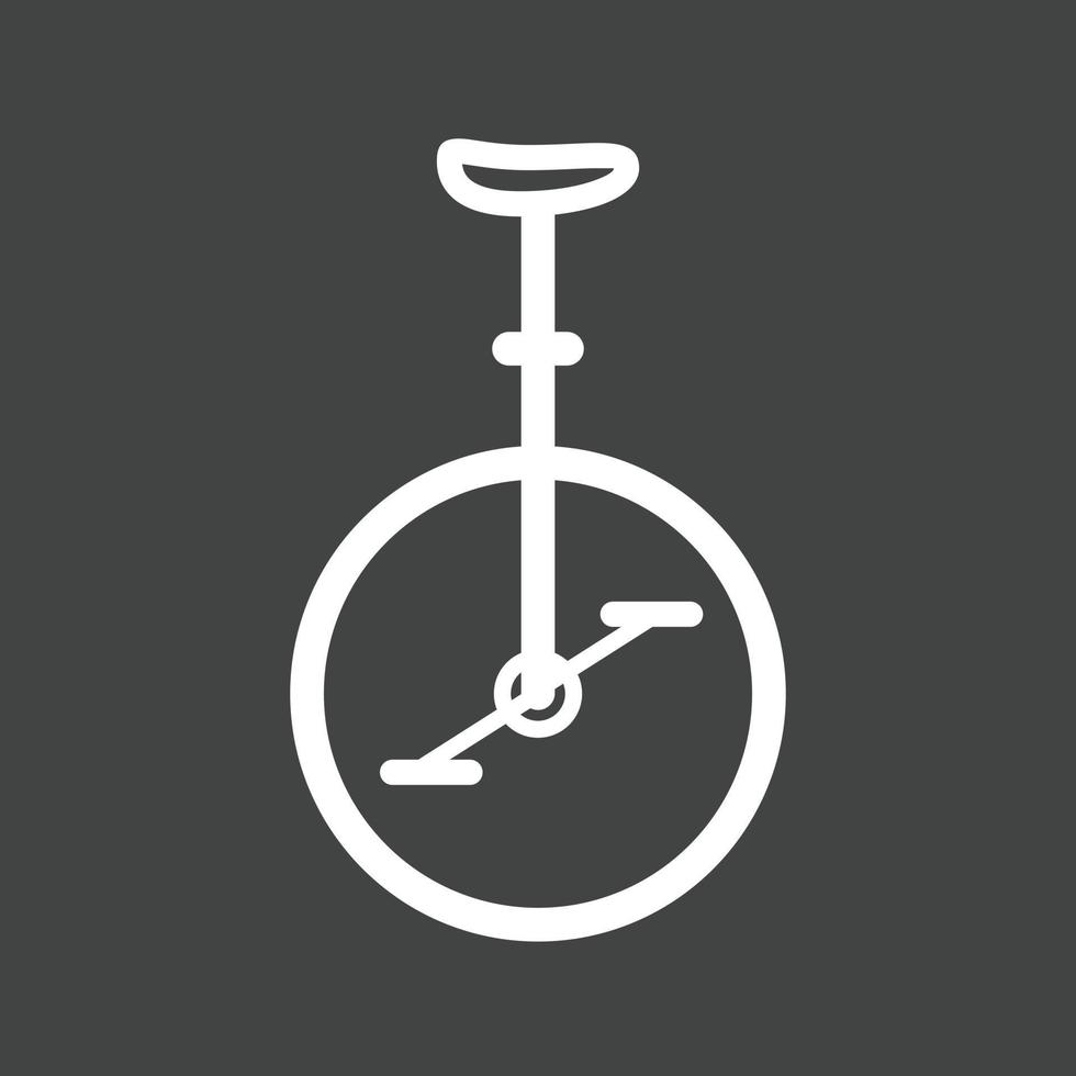 Circus Cycle Line Inverted Icon vector