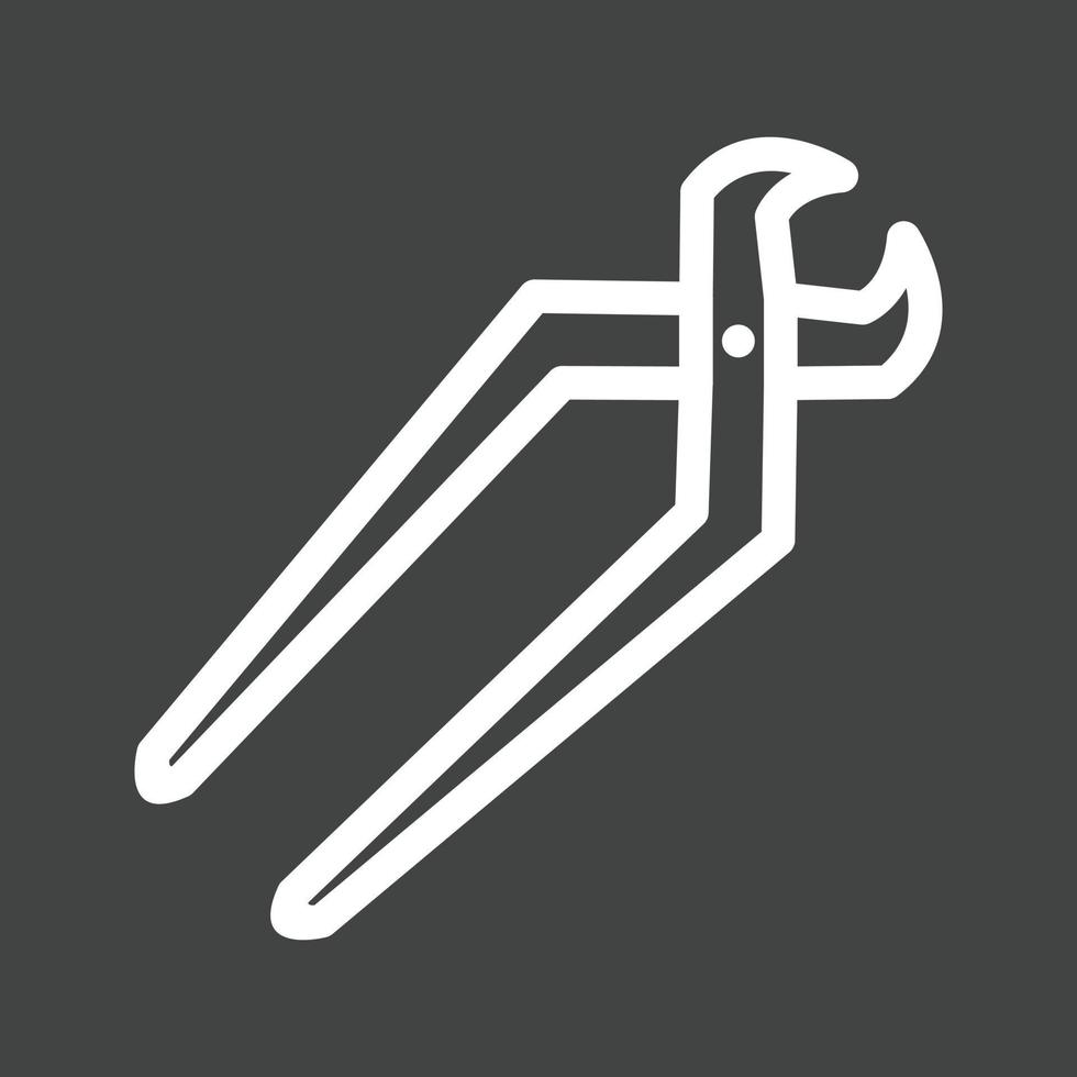 Nippers Line Inverted Icon vector