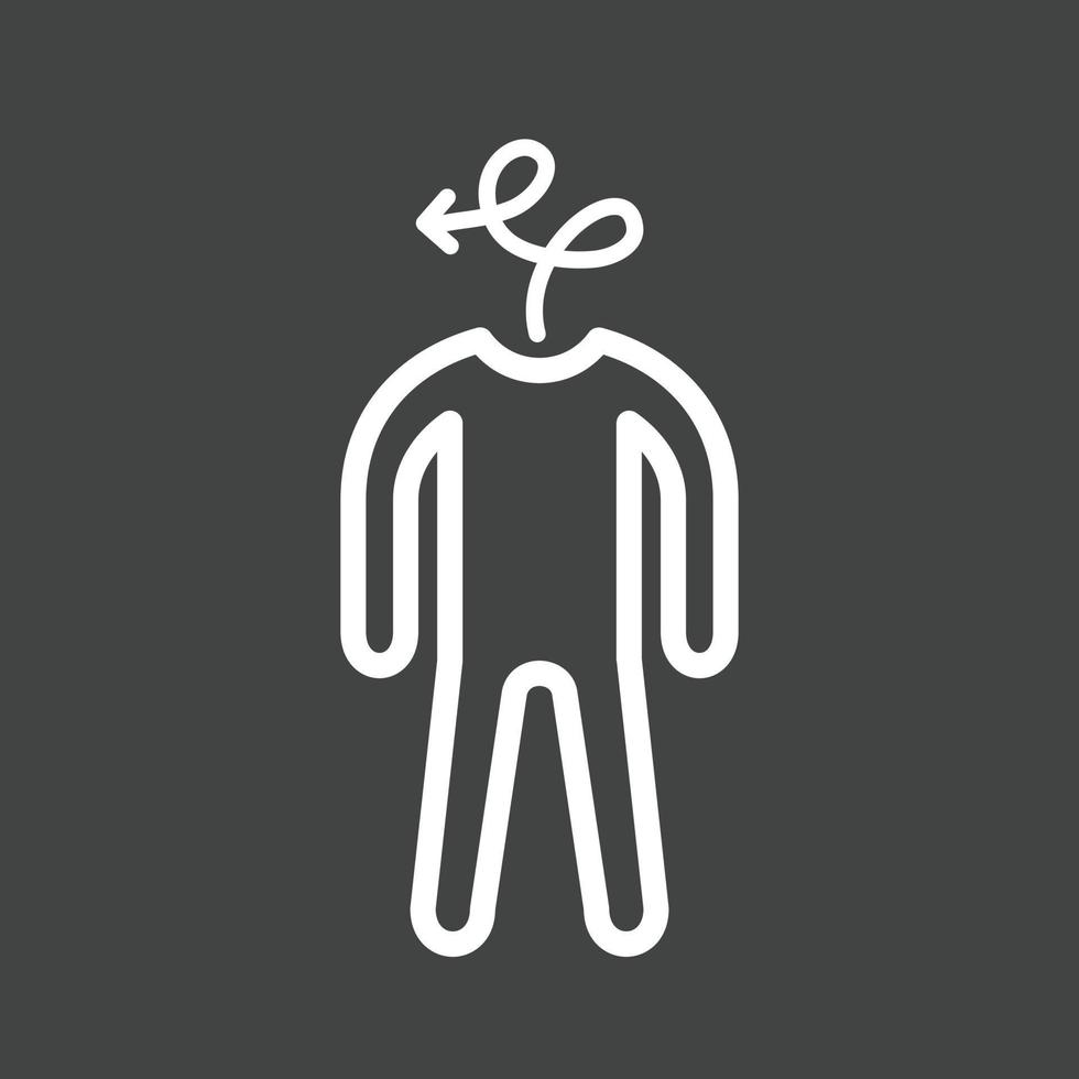 Indirect Line Inverted Icon vector