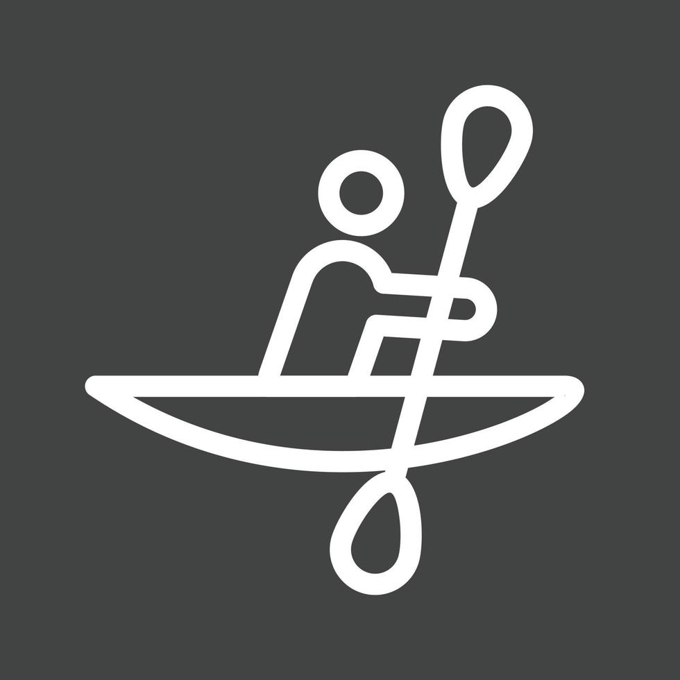 Kayak Line Inverted Icon vector