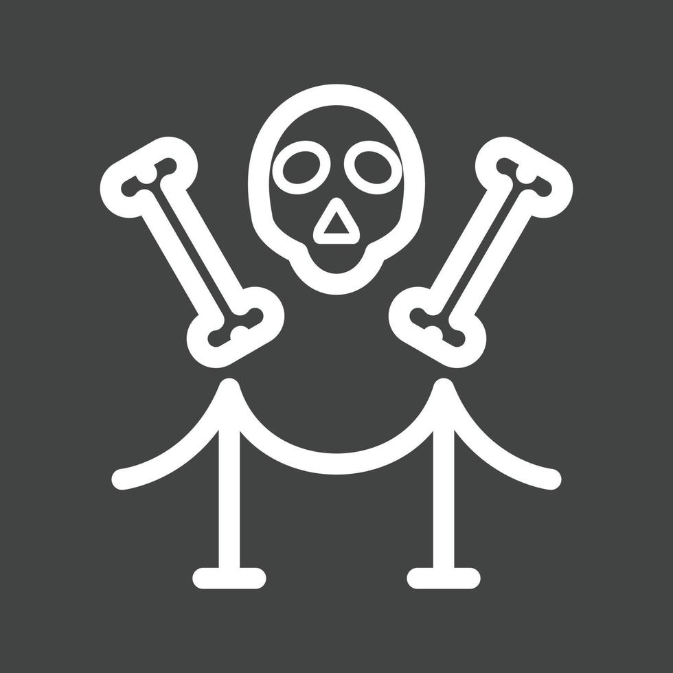 Bones Exhibit Line Inverted Icon vector