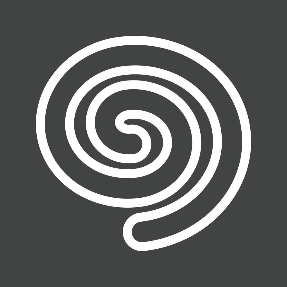 Rolled Bun Line Inverted Icon vector