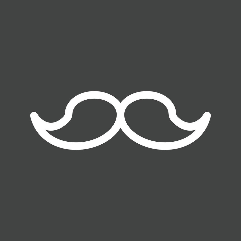 Moustache Line Inverted Icon vector