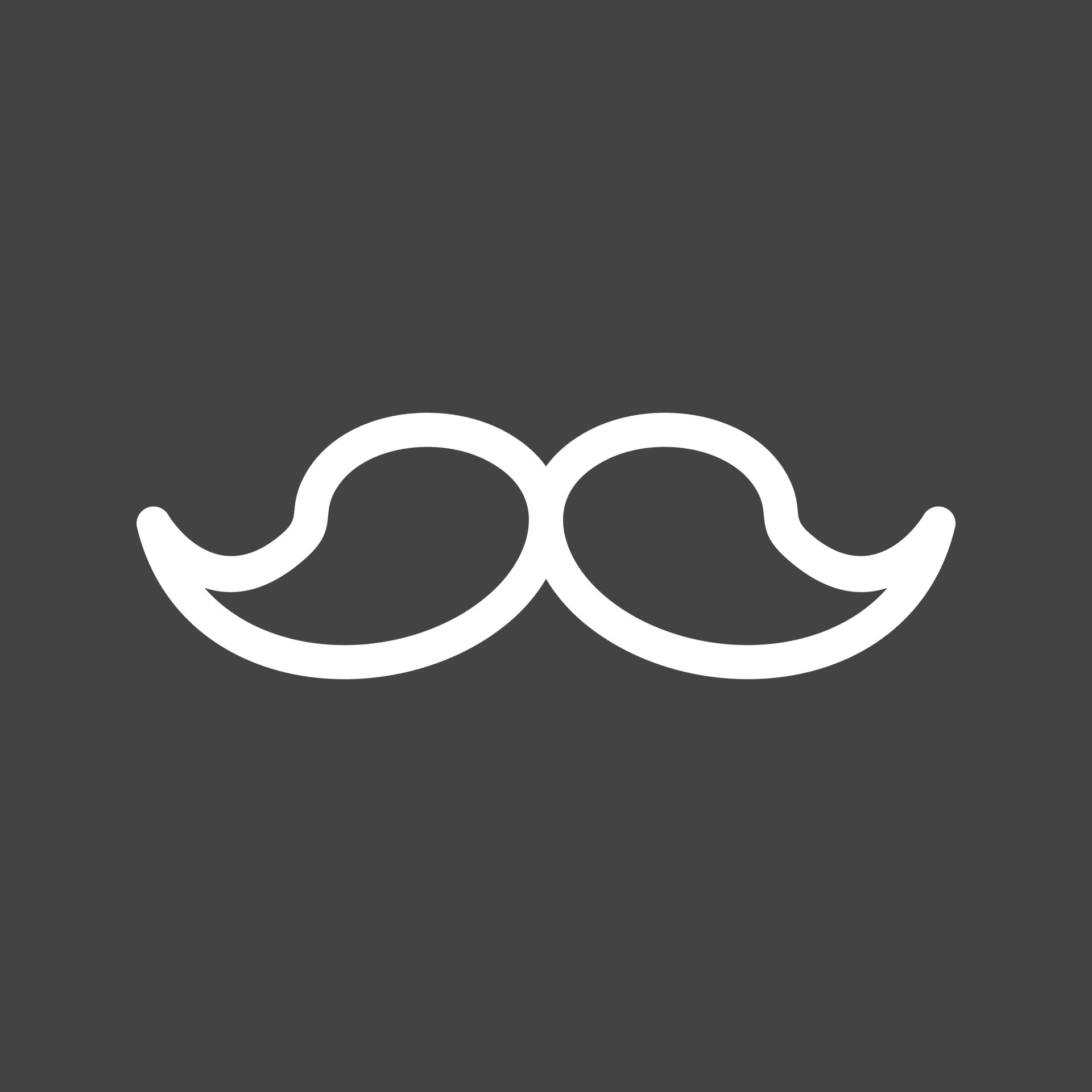 Moustache Line Inverted Icon 11901512 Vector Art at Vecteezy