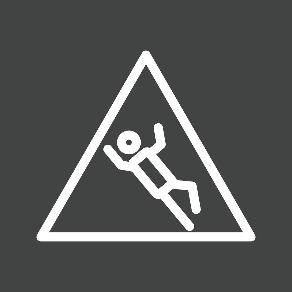 Danger of Slipping Line Inverted Icon vector
