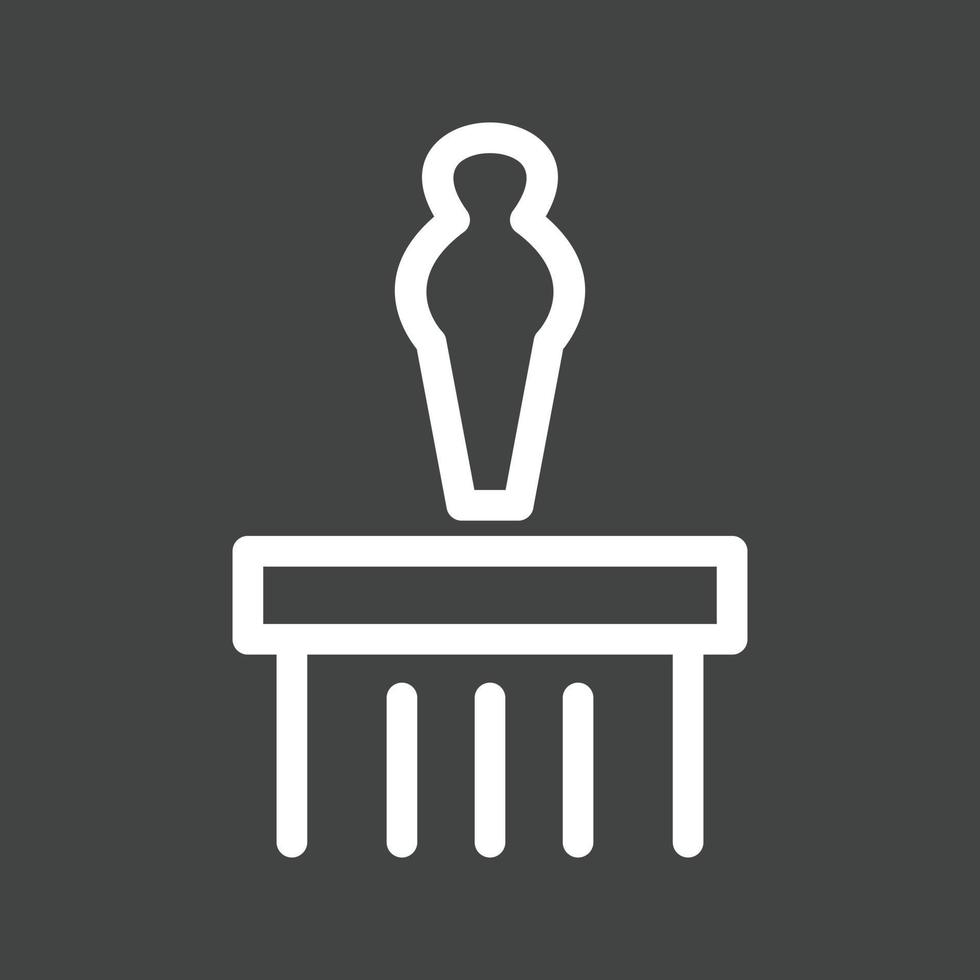 Monument Display Line Inverted Icon vector