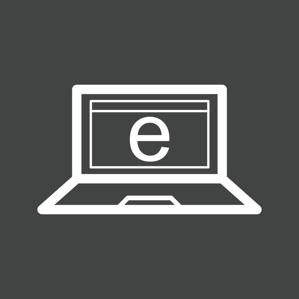 Internet Line Inverted Icon vector
