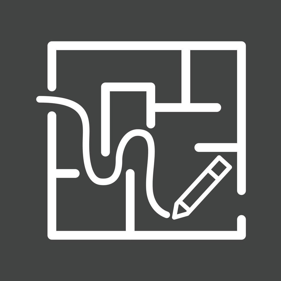 Finding Path Line Inverted Icon vector