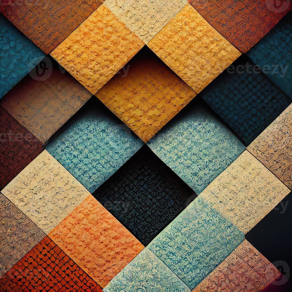 Abstract color blocks background. photo