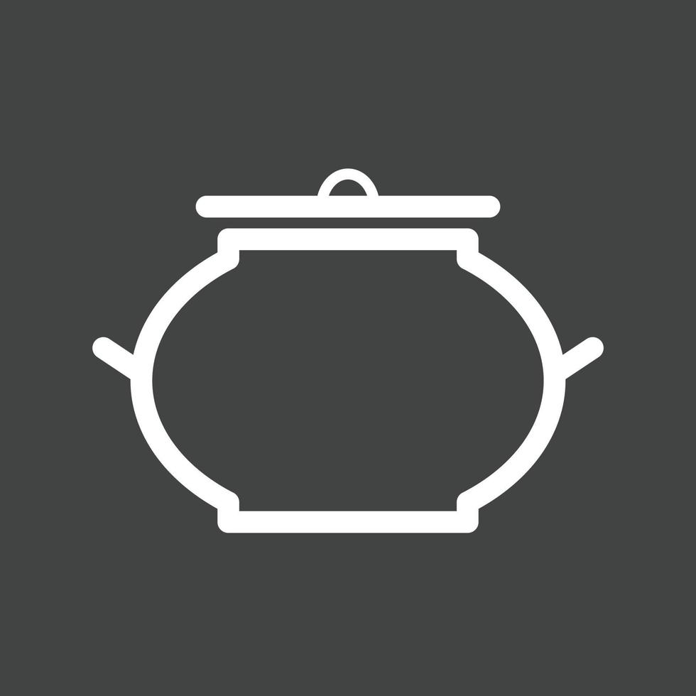 Food Bowl with Lid Line Inverted Icon vector
