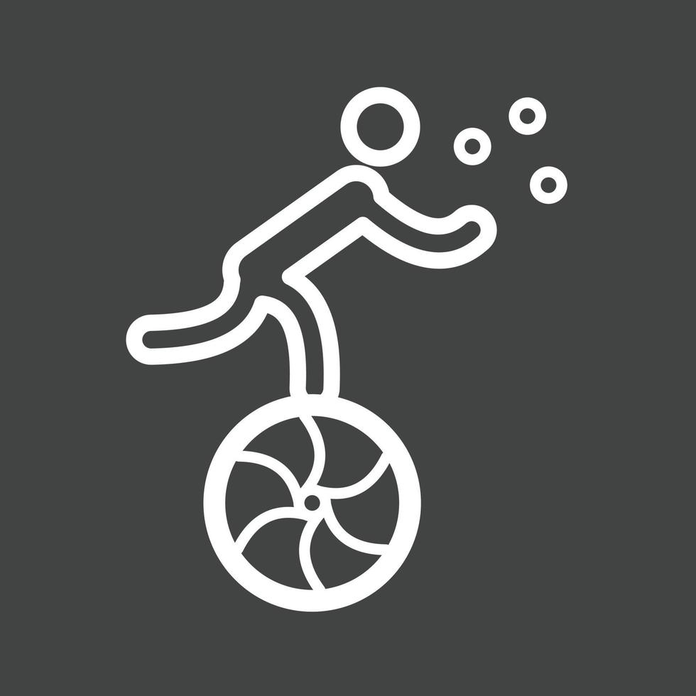 Juggling Sticks on Ball Line Inverted Icon vector