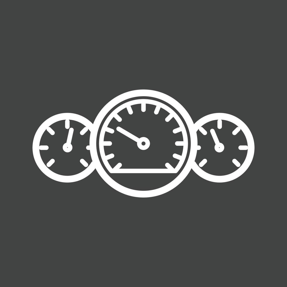 Car Meters Line Inverted Icon vector