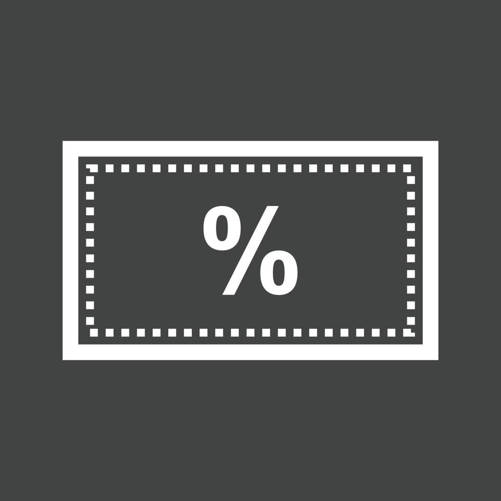Discount Line Inverted Icon vector