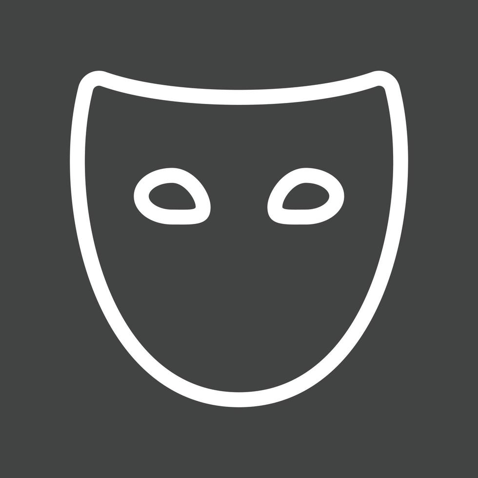 icono de línea de máscara invertida vector
