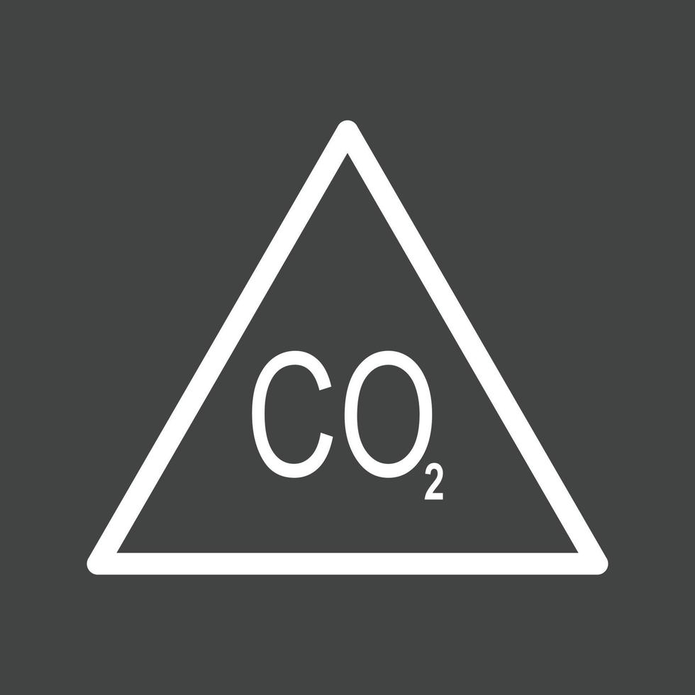 Carbon Dioxide Line Inverted Icon vector