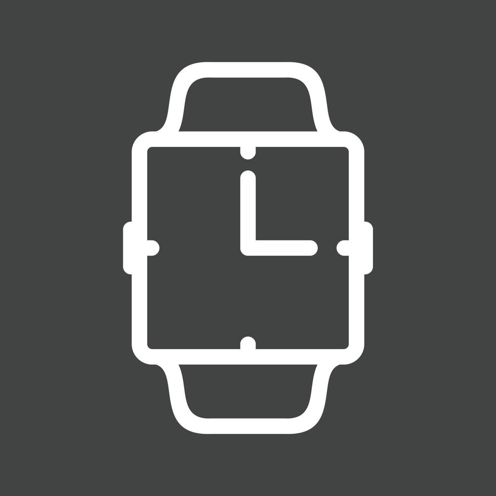 Analog Clock Line Inverted Icon vector