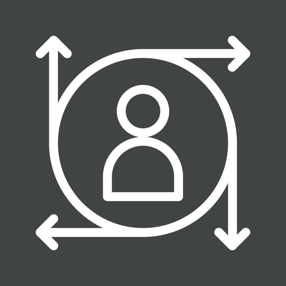User Predictions Line Inverted Icon vector