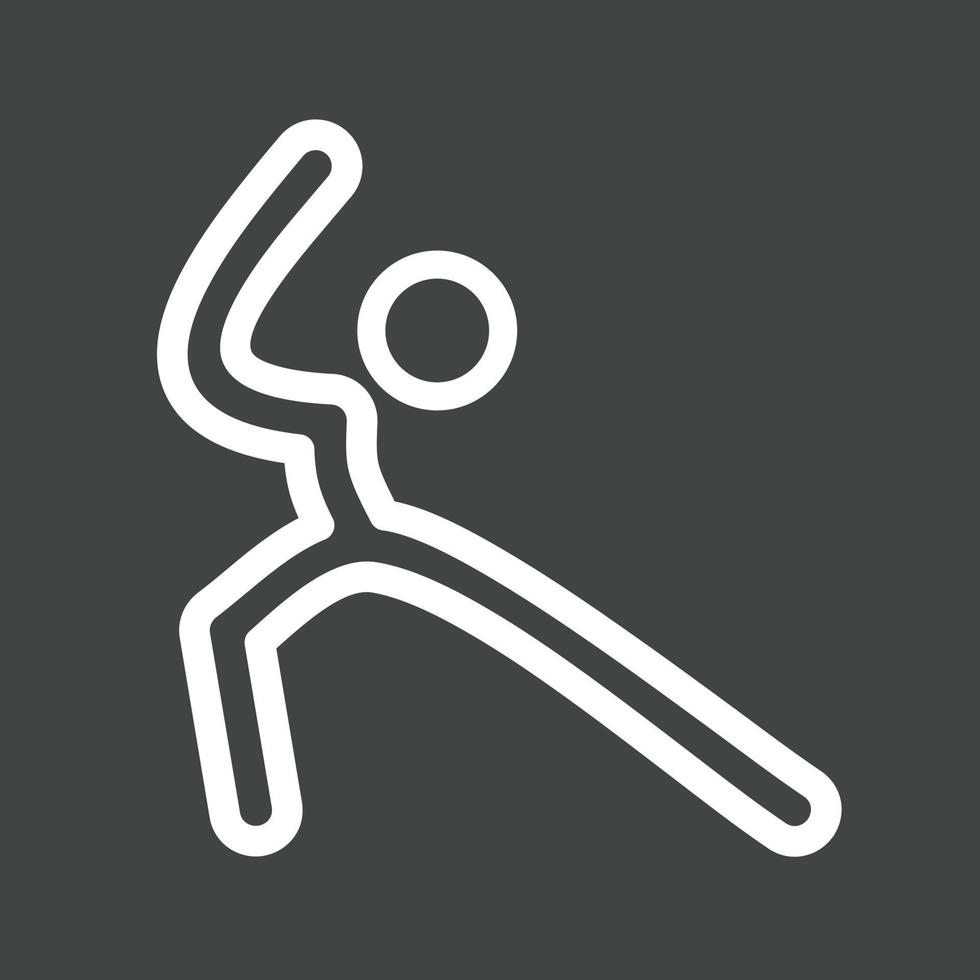 Yoga Pose V Line Inverted Icon vector