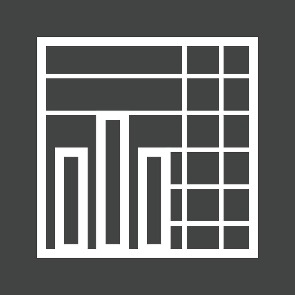 Stacked Graph Line Inverted Icon vector