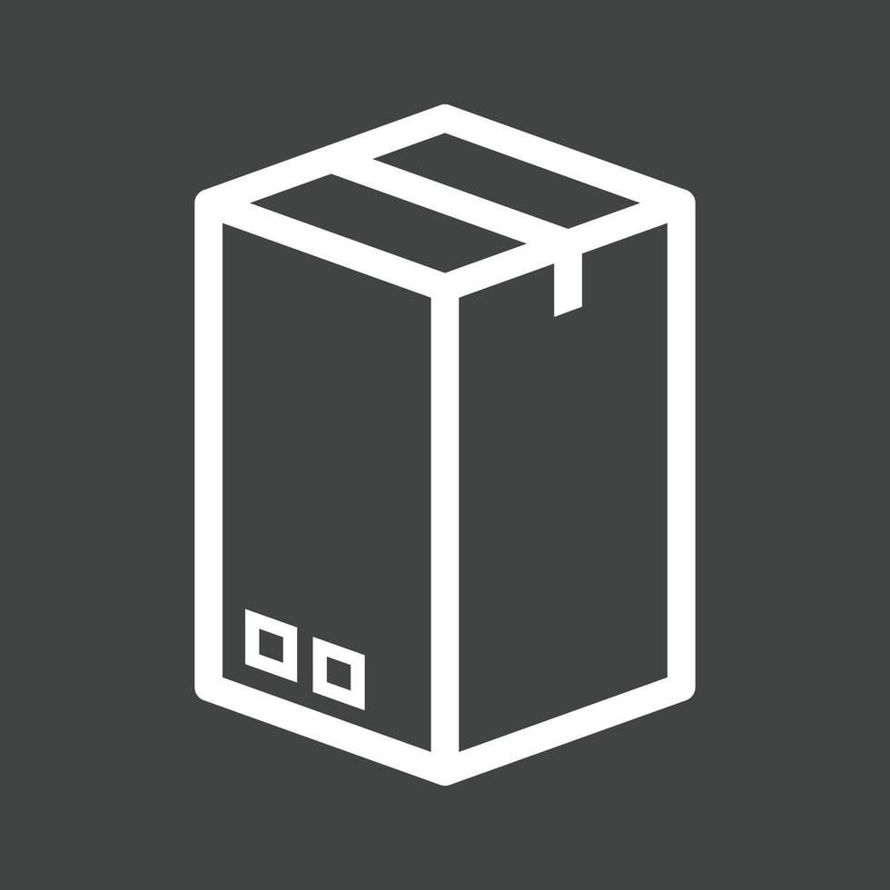 Package II Line Inverted Icon vector