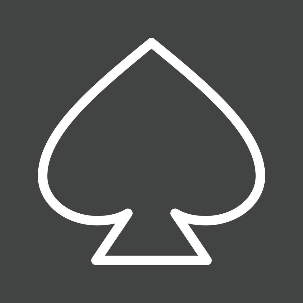 Spade Line Inverted Icon vector
