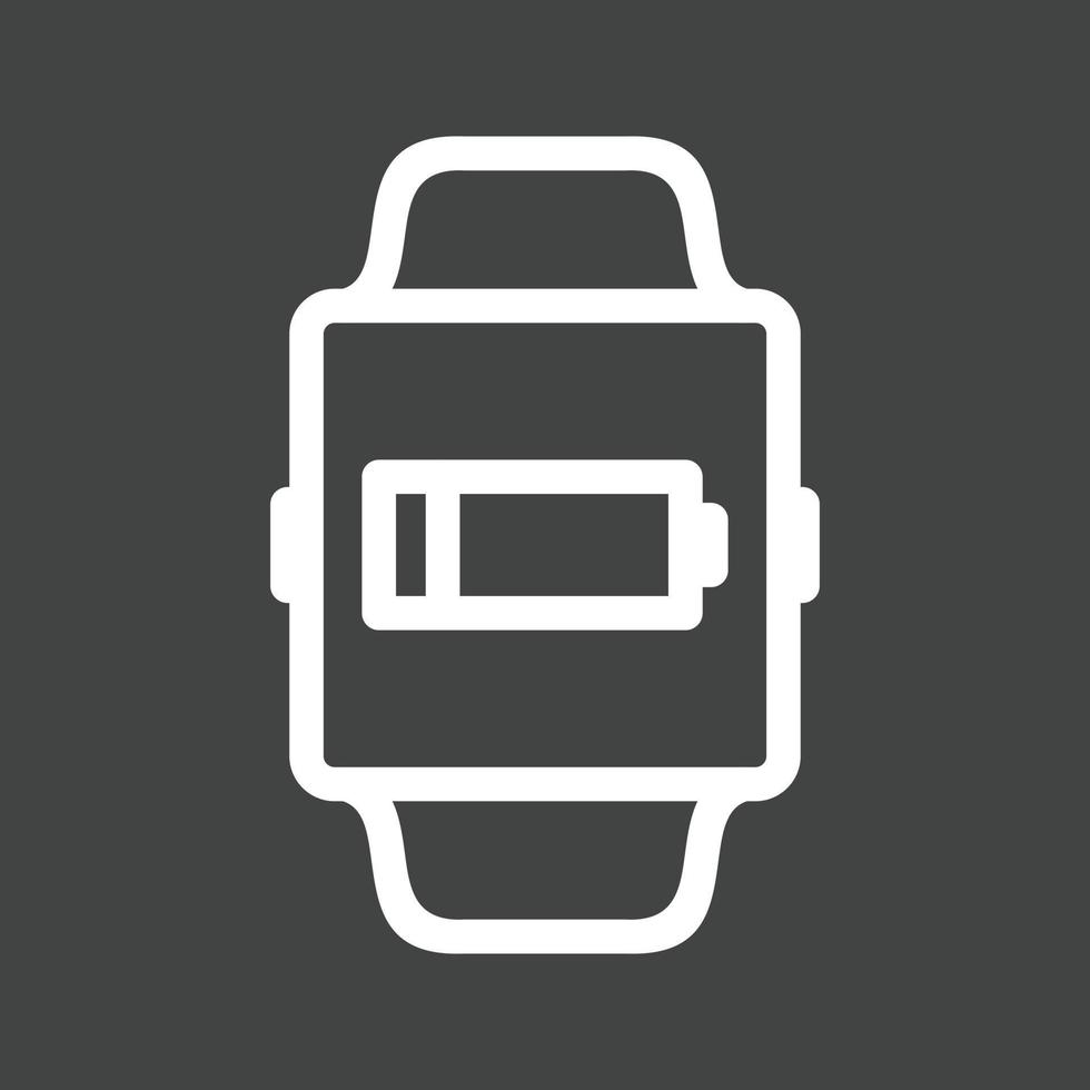 Low Battery Sign Line Inverted Icon vector