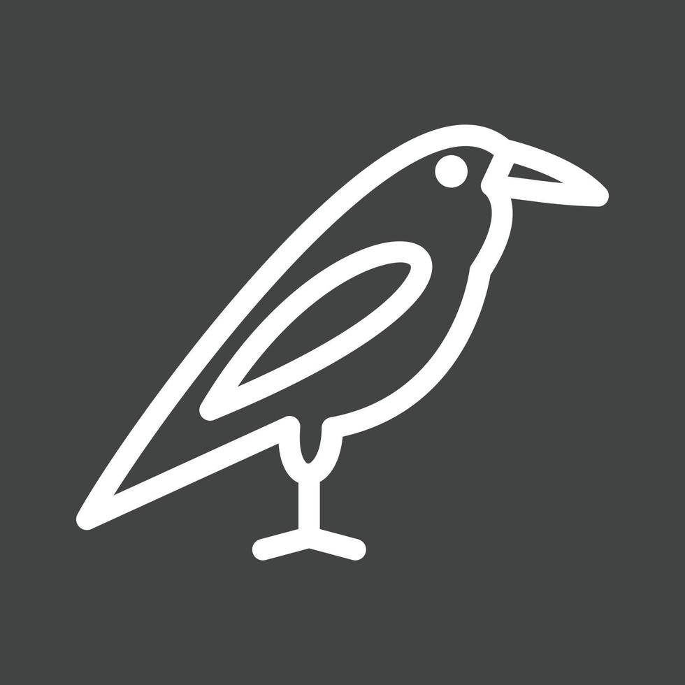 Bird Line Inverted Icon vector