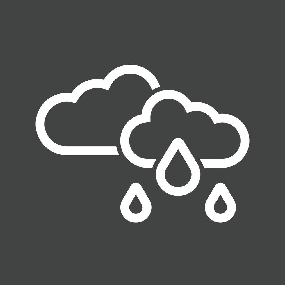 Light Rain Line Inverted Icon vector