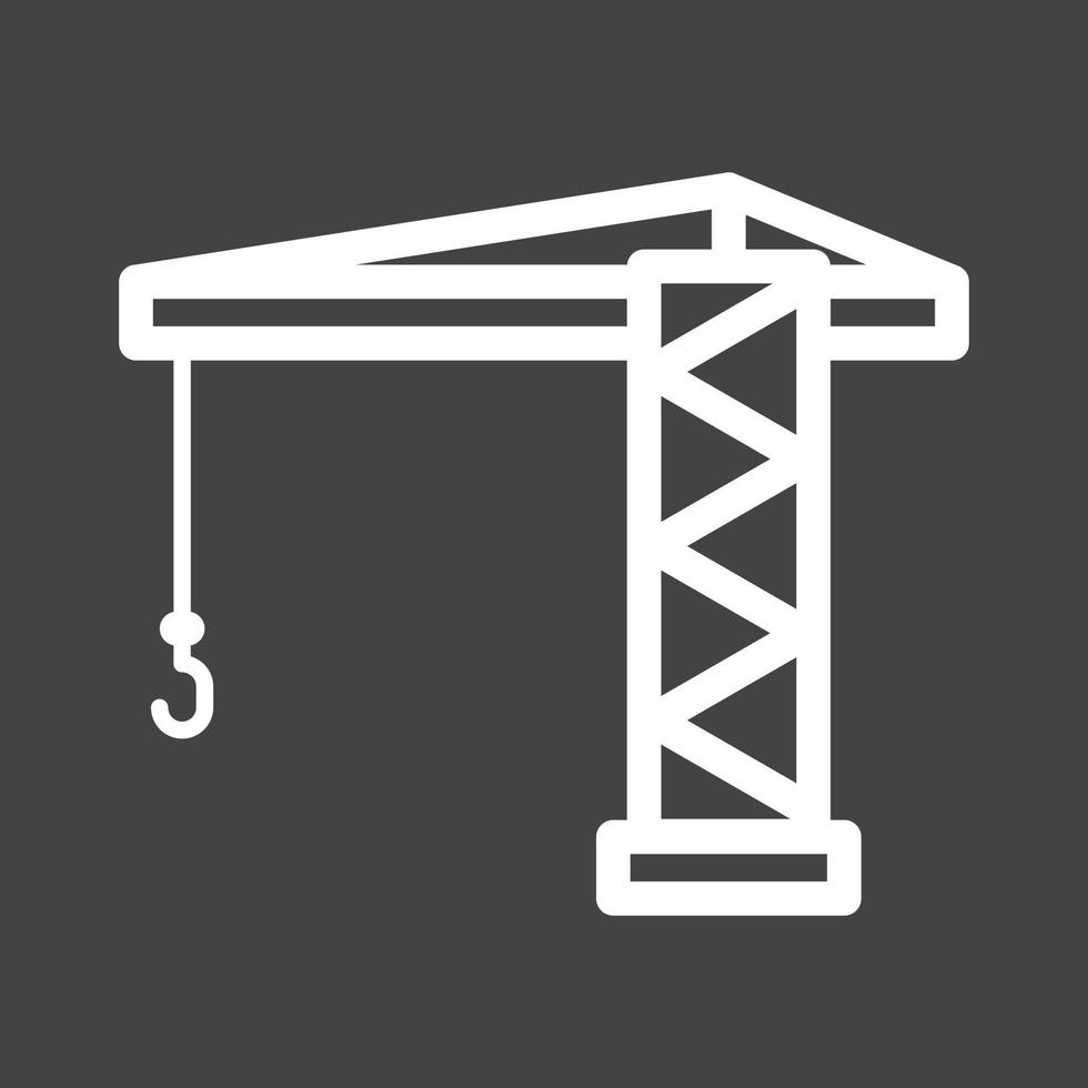 Crane Line Inverted Icon vector