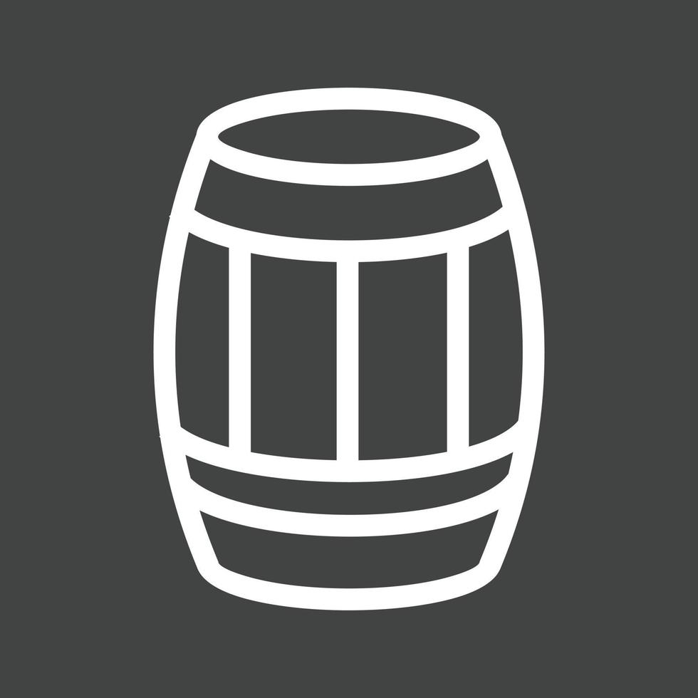 Barrel Line Inverted Icon vector