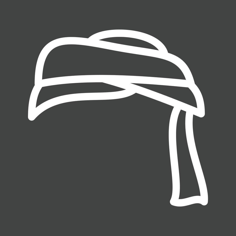 Turban Line Inverted Icon vector