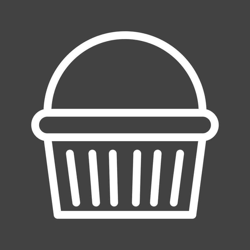 Chocolate Muffin Line Inverted Icon vector