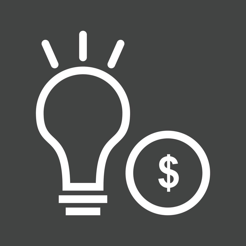 Convert Idea into Money Line Inverted Icon vector