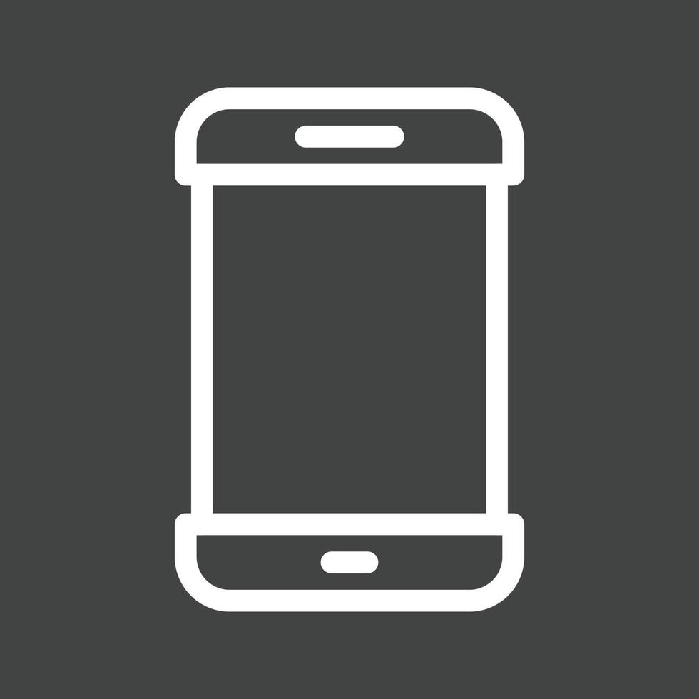 Cell Phone Line Inverted Icon vector