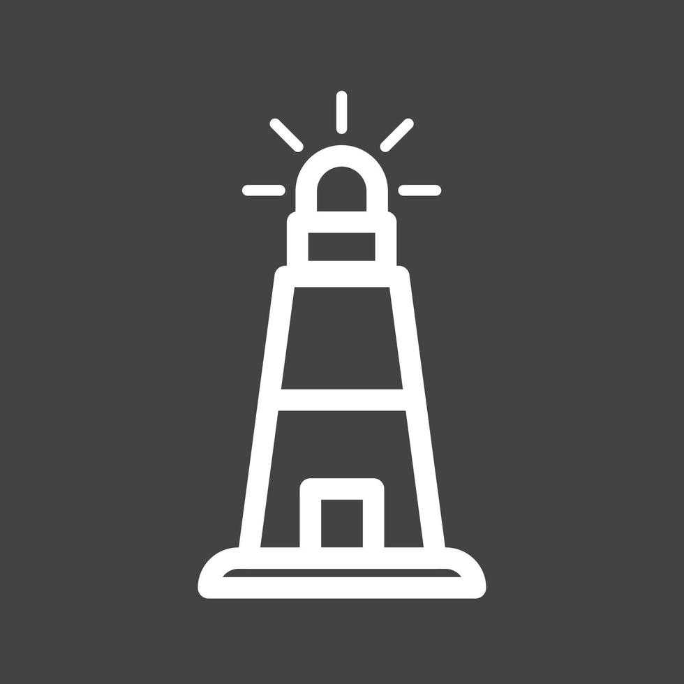 Lighthouse Line Inverted Icon vector