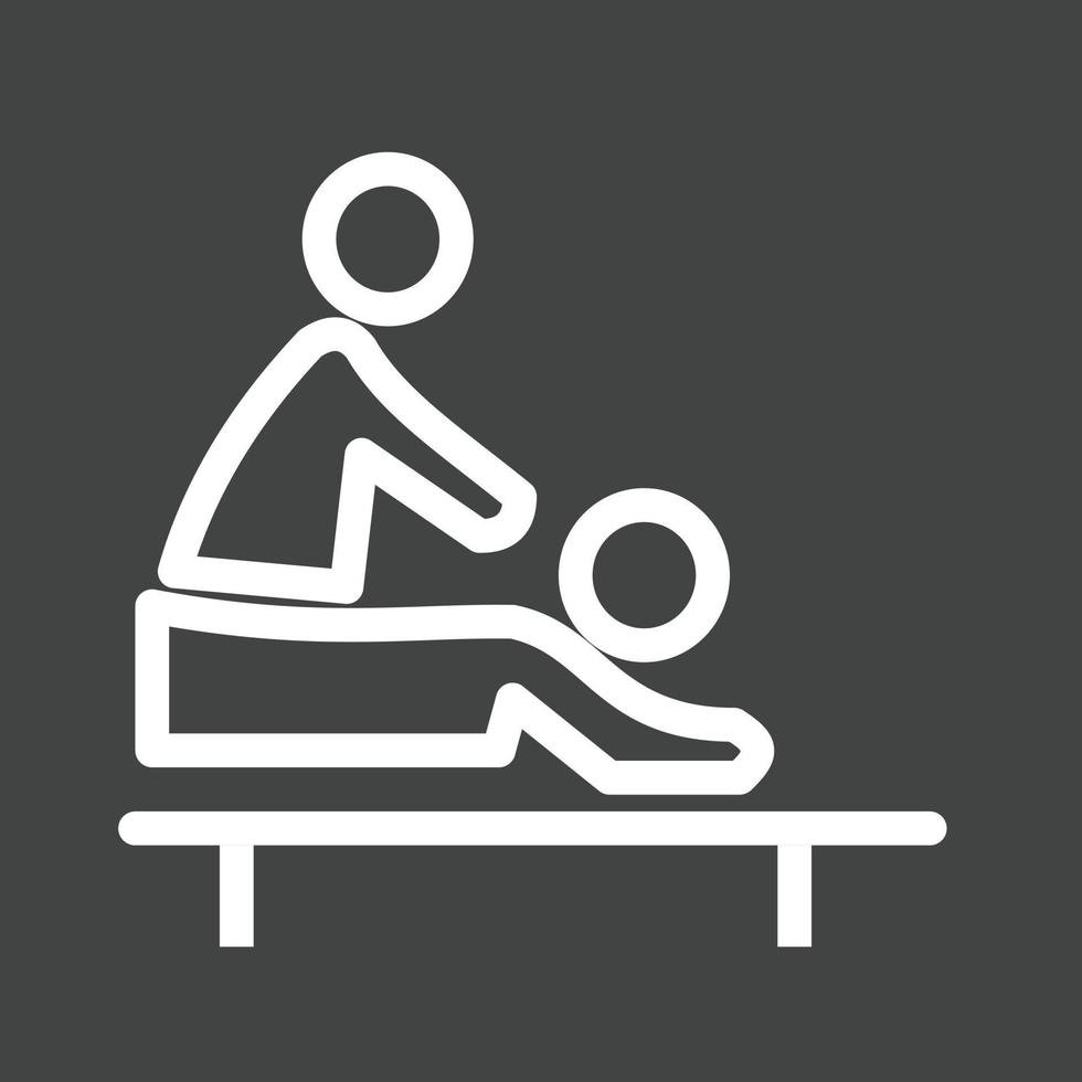 Massage Therapy Line Inverted Icon vector