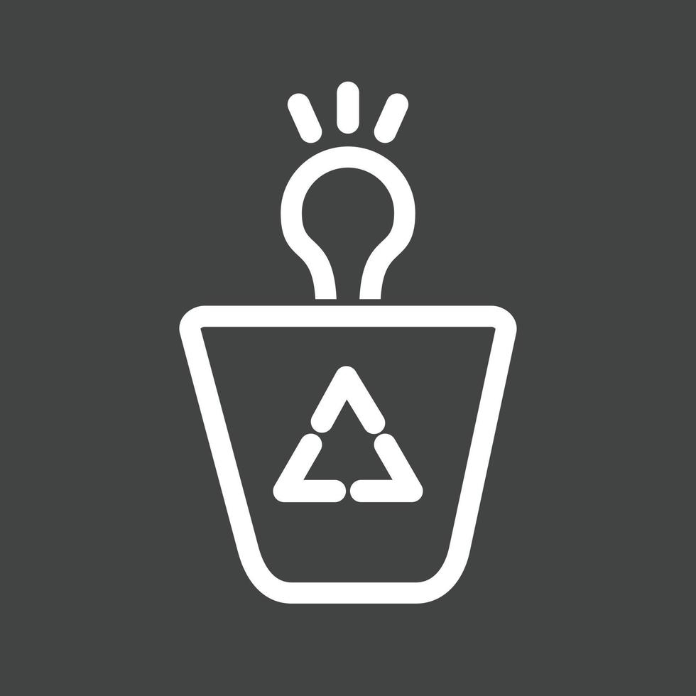 Bad Idea Line Inverted Icon vector