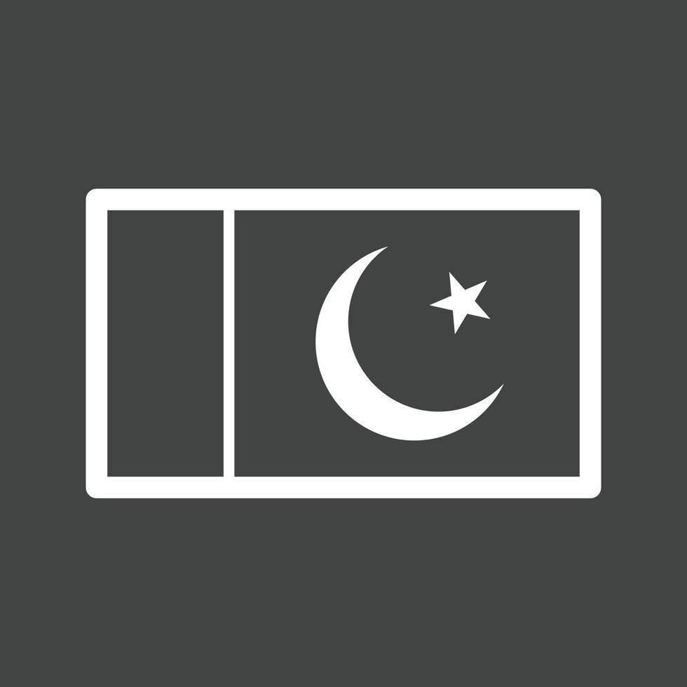 Pakistan Line Inverted Icon vector