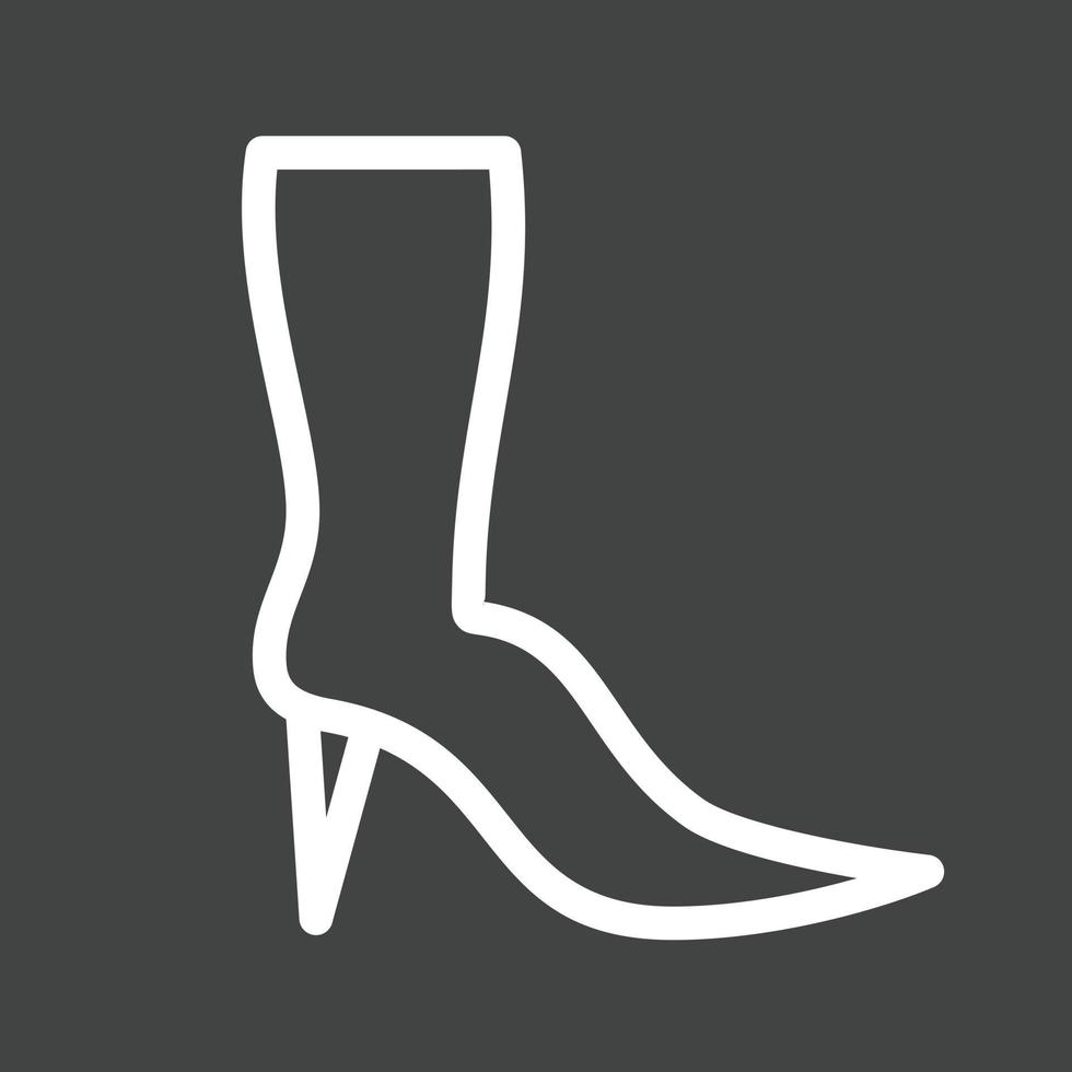 Long Boots Line Inverted Icon vector