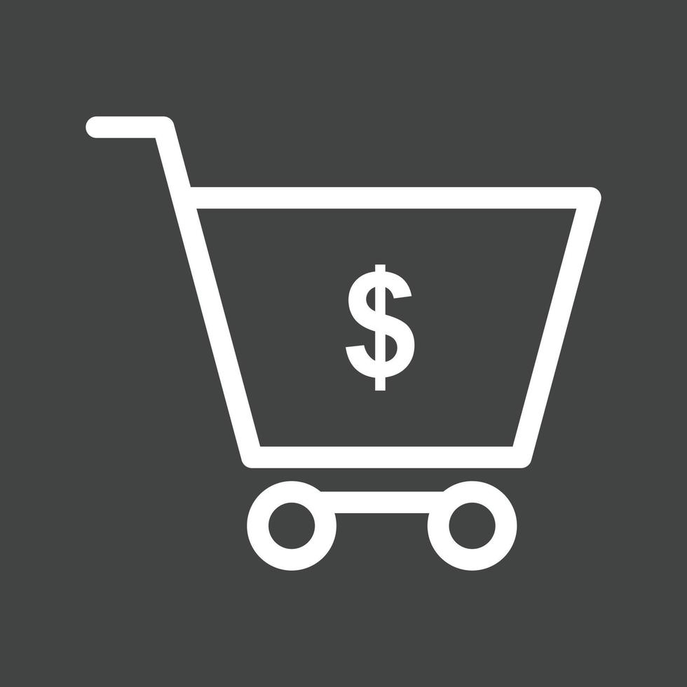 Cart Line Inverted Icon vector