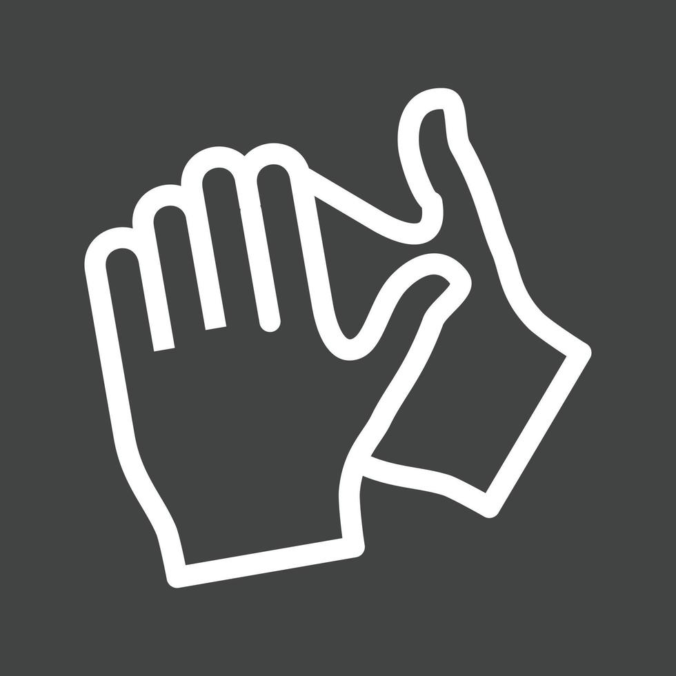 Clapping Hands Line Inverted Icon vector