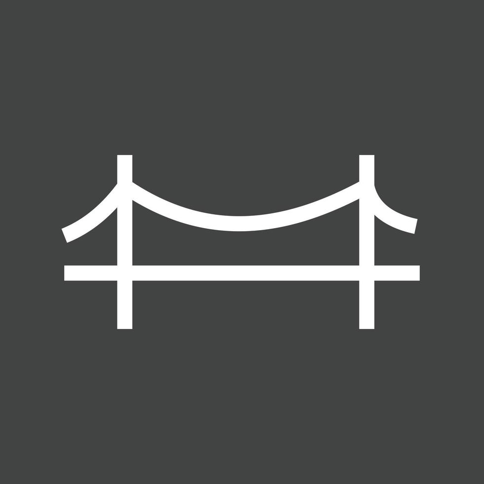 Bridge Line Inverted Icon vector