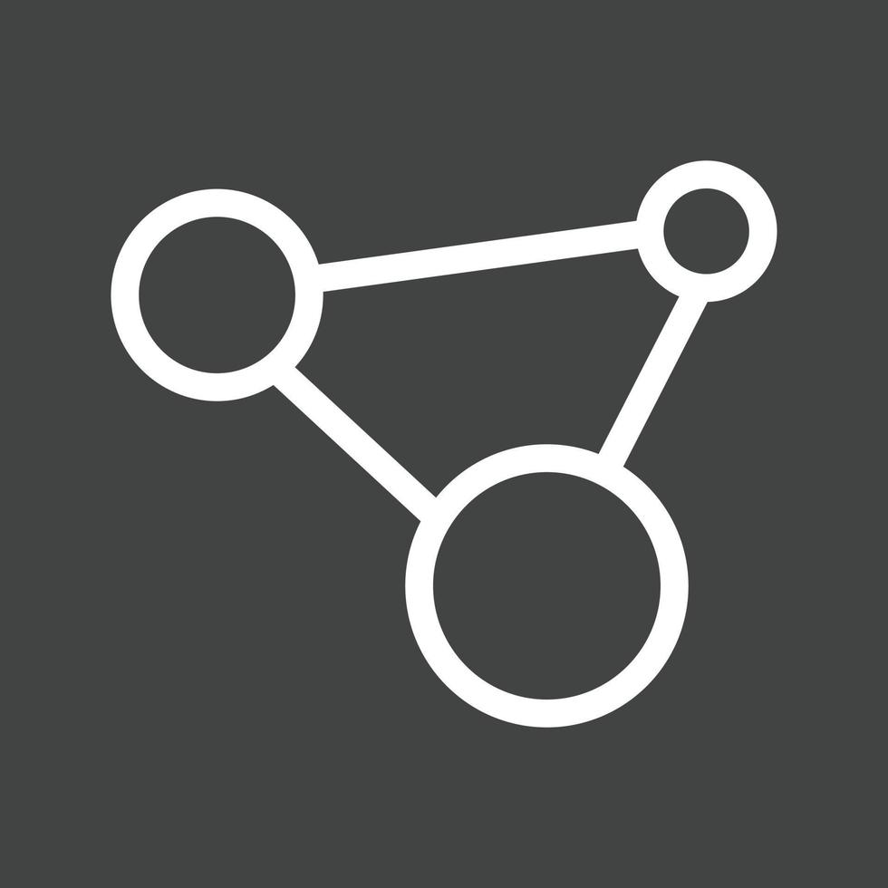 Molecules Line Inverted Icon vector