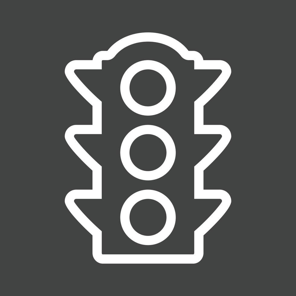 Traffic Signal Line Inverted Icon vector