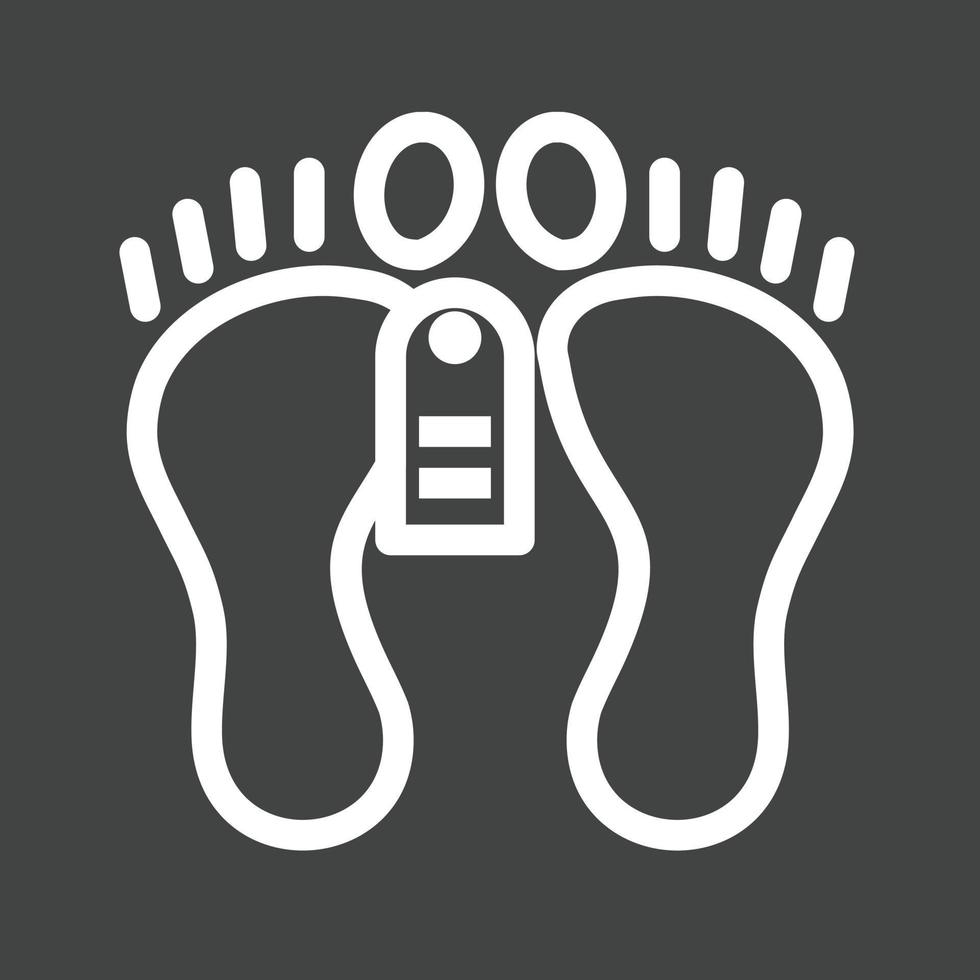 Dead Person Line Inverted Icon vector